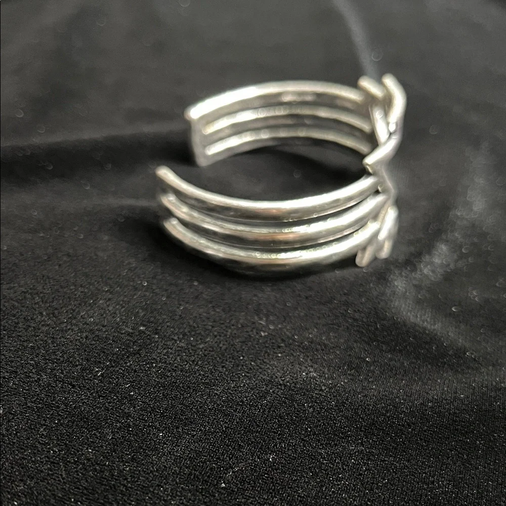 1521 Lucky Brand Arizona Silver Zigzag Cuff Bracelet - Picture 4 of 6